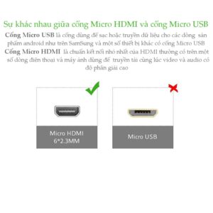 UGREEN Micro HDMI to HDMI / MICRO Cable 1m - Ảnh 3
