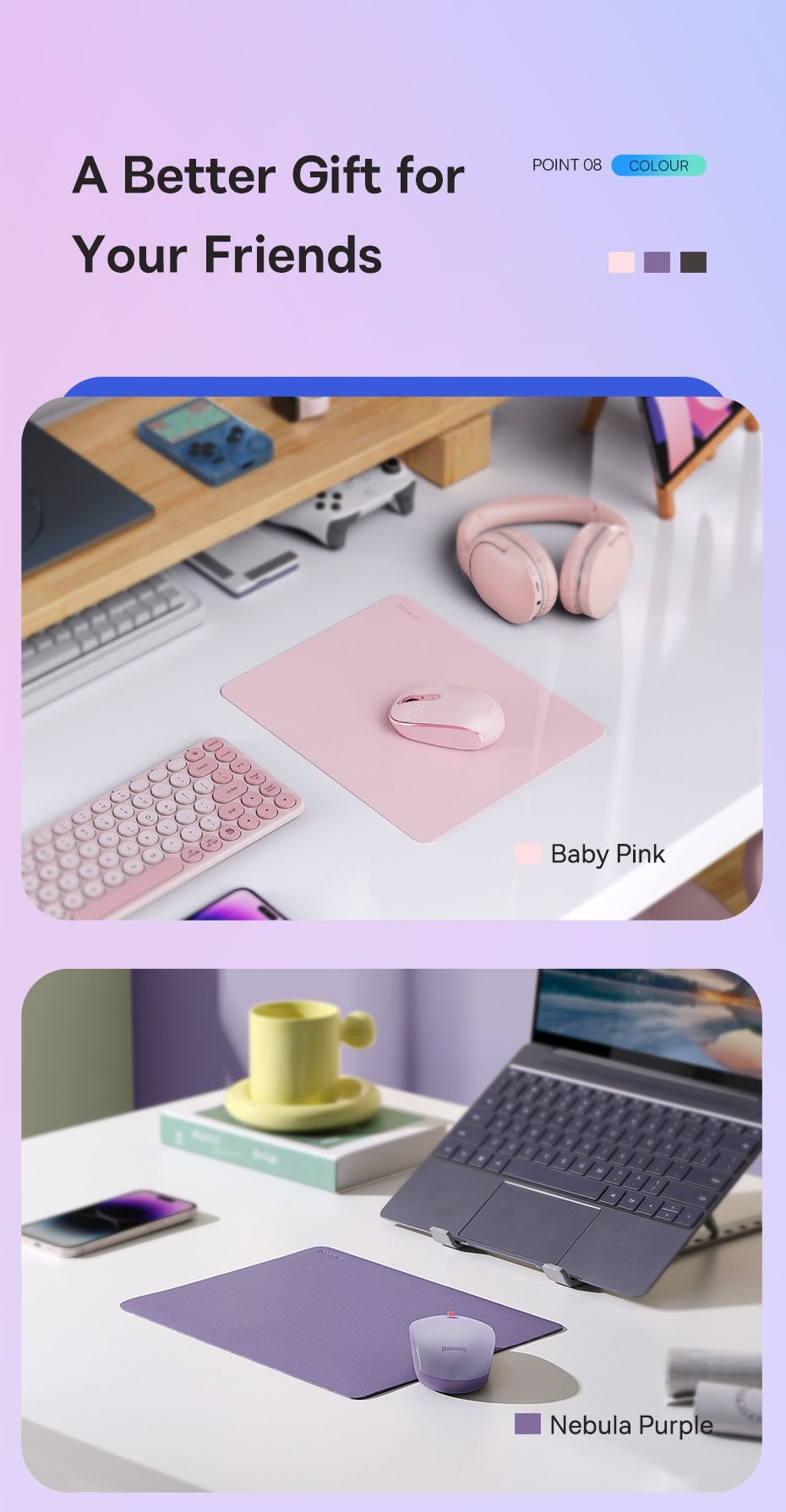 Lót Chuột Baseus Mouse Pad Chất Liệu Da PU Siêu Mịn - Ảnh 14